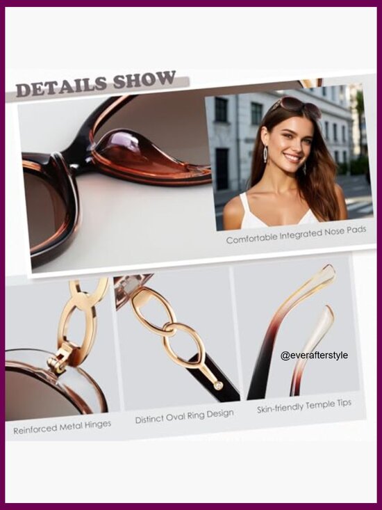 Polarized Oversized Sunglasses with UV400 Protection